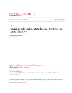 Predicting help-seeking attitudes and intentions in a Latino/a sample
