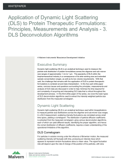 Application of Dynamic Light Scattering