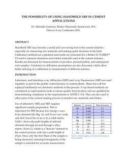 the possibility of using handheld xrf in cement applications