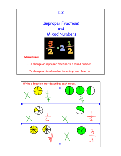 5.2 Improper Fractions and Mixed Numbers