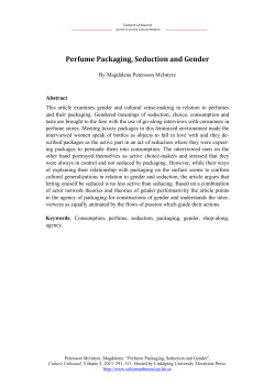 Perfume Packaging, Seduction and Gender - Culture Unbound
