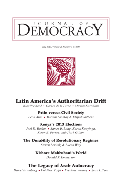 Latin America`s Authoritarian Drift