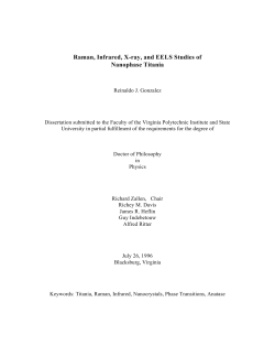 Raman, Infrared, X-ray, and EELS Studies of Nanophase Titania