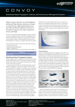 Distributed Asset Propagation, Delivery and Infrastructure