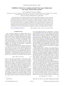 Mean square displacement and velocity