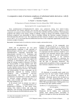 S. Panda, J. Krushna Tripathy - Bulgarian Chemical Communications