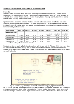 Australian Decimal Postal Rates