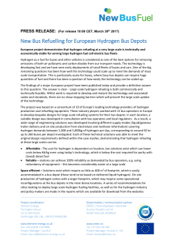 New Bus Refuelling for European Hydrogen Bus Depots
