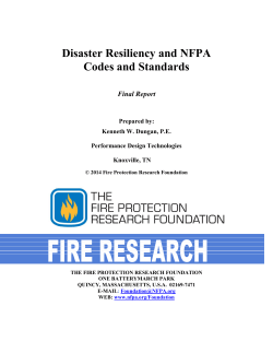 Disaster Resiliency and NFPA Codes and Standards