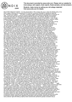 SALUTARY NEGLECT ESSAY For the period before 1750, analyze t