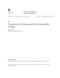 Perceptions of Taylorism and a Marxist scientific