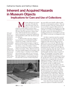 Inherent and Acquired Hazards in Museum Objects