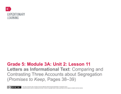 Grade 5: Module 3A: Unit 2: Lesson 11 Letters as Informational Text