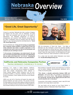 Fall 2016 - NPPD - Nebraska Public Power District