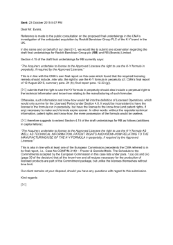 Anonymous response to RB-KY draft final undertakings