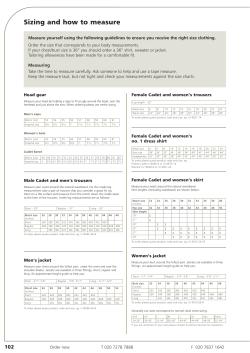 Sizing and how to measure - St John Ambulance Supplies