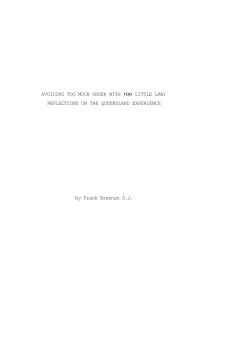 AVOIDING TOO MUCH ORDER WITH TOO LITTLE LAW
