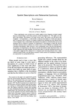 Spatial Descriptions and Referential Continuity