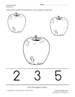 How Many Apples worksheets ad