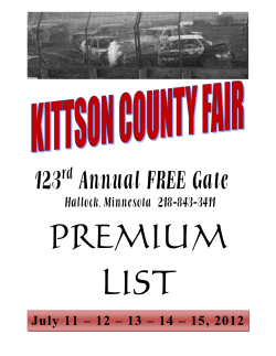 123 Annual FREE Gate - Kittson County Fair