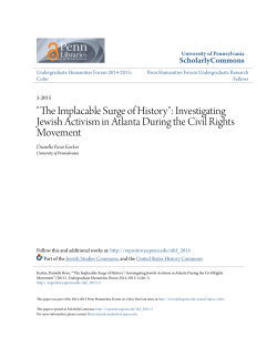Investigating Jewish Activism in Atlanta During the Civil Rights
