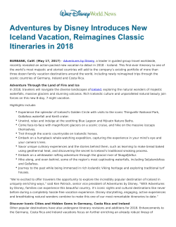 Adventures by Disney Introduces New Iceland Vacation