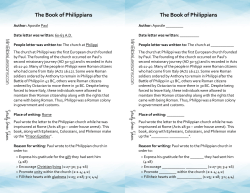 The Book of Philippians The Book of Philippians