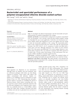 Bactericidal and sporicidal performance of a polymer