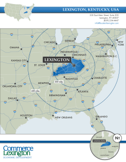 Map of Drivetimes - Lexington Kentucky Economic Development