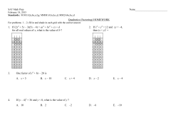 Quadratics (Factoring) HOMEWORK 1. If (2x2 + 5x &ndash; 3)(5x &ndash; 4) = ax3