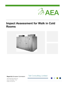 Impact Assessment for Walk in Cold Rooms