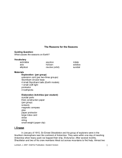Lesson 3: Rotation and Revolution of the Earth