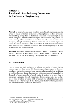 Landmark Revolutionary Inventions in Mechanical Engineering