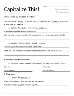 Capitalize This!