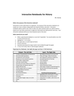 Interactive Notebooks for History