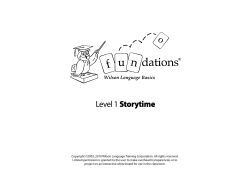 Level 1 Storytime