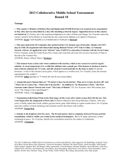 2013CMST Round10 - Middle School Quizbowl Packet Archive