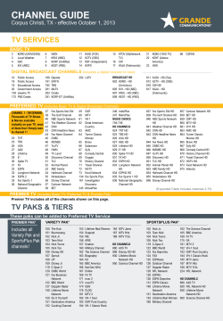 CHANNEL GUIDE
