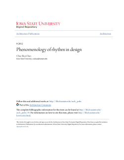 Phenomenology of rhythm in design - Iowa State University Digital