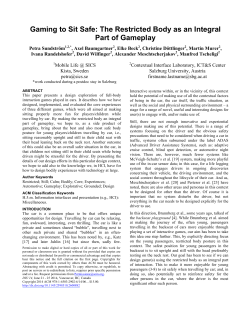 Gaming to Sit Safe - Mobile Life Centre