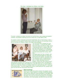 The day I initiated my father into Reiki