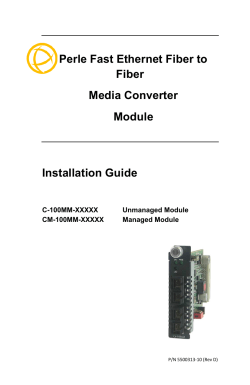 Perle_C(M)-100-MM Installation Guide-Rev D