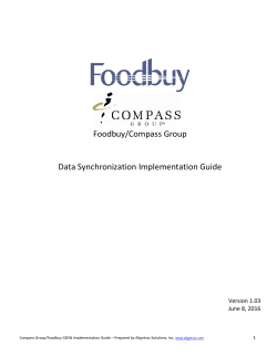 Foodbuy Implementation Guide