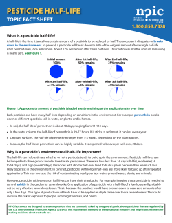 pesticide half-life - National Pesticide Information Center