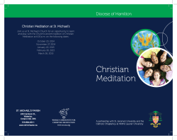 Christian Meditation - Diocese of Hamilton