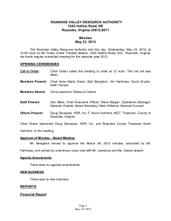 ROANOKE VALLEY RESOURCE AUTHORITY