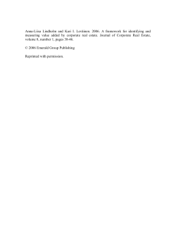 A framework for identifying and measuring value added by corporate