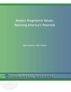 Modern Progressive Values: Realizing
