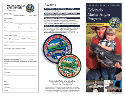 Master Angler brochure - Colorado Parks and Wildlife