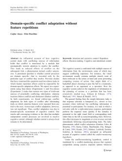 Domain-specific conflict adaptation without feature repetitions